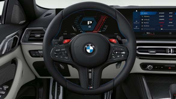 M Carbon Lenkrad BMW M4 Competition Cabrio mit M xDrive G83 2021 BMW M4 Cabrio Interieur Competition G83 2021 Inneraum M Carbon Lenkrad Cockpit