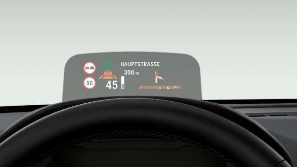 BMW Head-Up Display de la BMW Série 2 Gran Tourer BMW Head-Up Display de la BMW Série 2 Gran Tourer F46 2018, habitacle