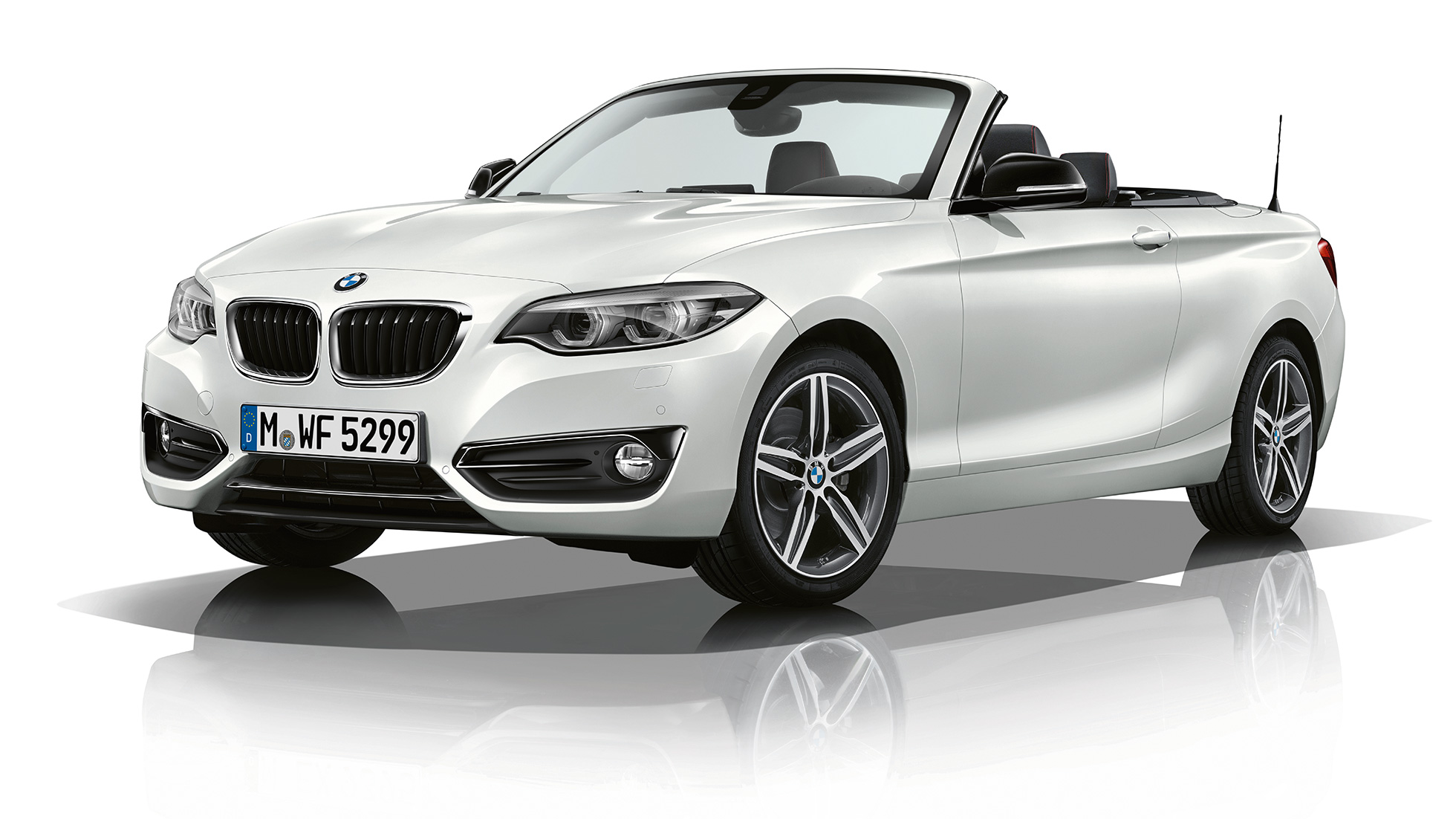 BMW 2er Cabrio, Modell Sport Line Dreiviertel Frontschuss BMW 2er Cabrio, Modell Sport Line Dreiviertel Frontschuss