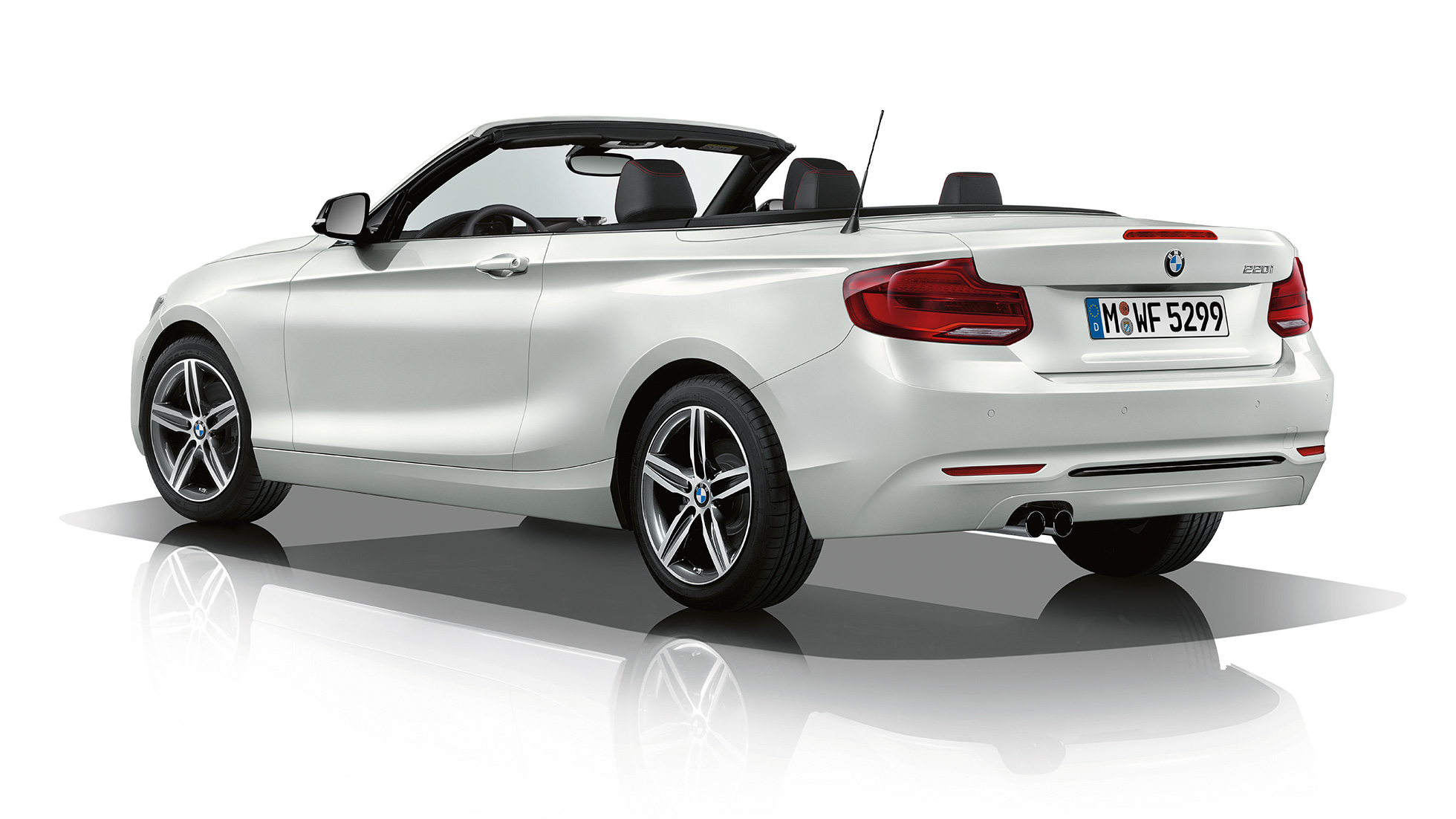 BMW 2er Cabrio, Modell Sport Line Dreiviertel Heckschuss BMW 2er Cabrio, Modell Sport Line Dreiviertel Heckschuss
