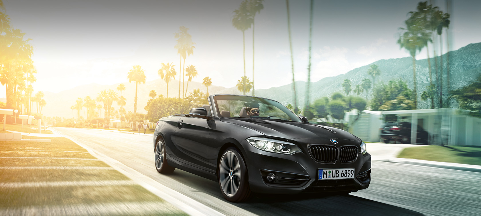 BMW 2er Cabrio, Fahraufnahme BMW 2er Cabrio, Fahraufnahme