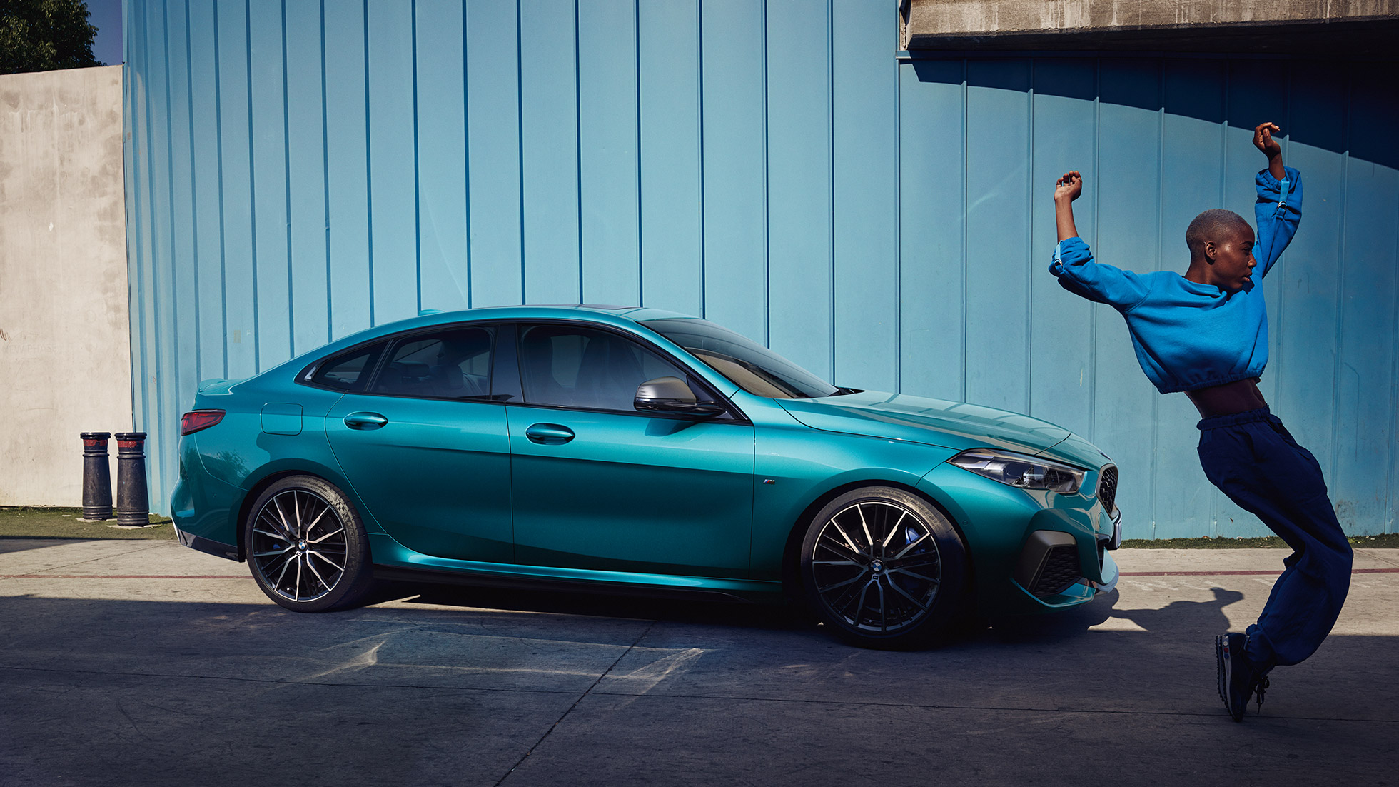 Coupé-Silhouette BMW 2er Gran Coupé F44 Coupé-Silhouette BMW 2er Gran Coupé Snapper Rocks Blau metallic F44 2020 Seitenansicht