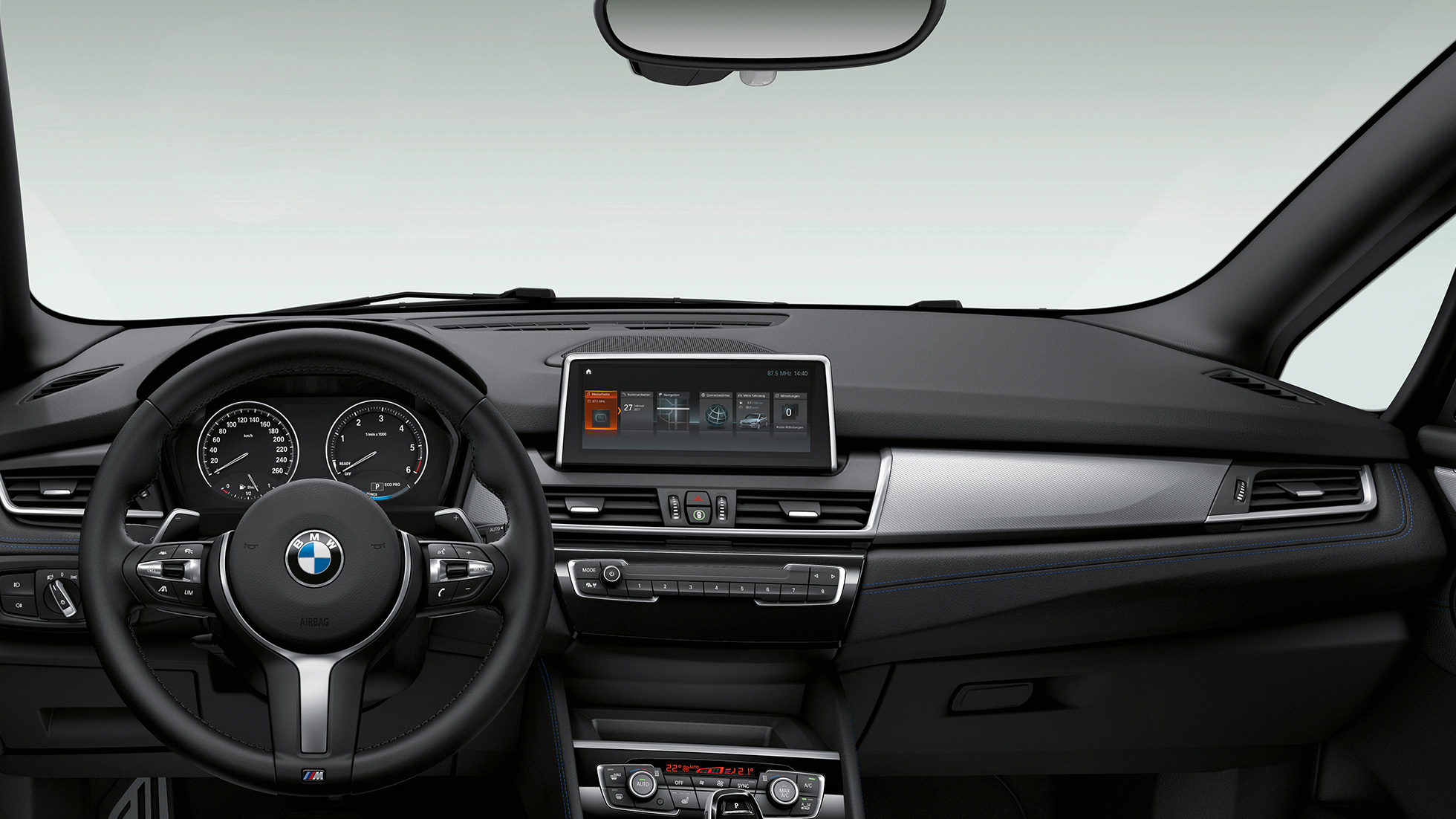 Cockpit BMW 2er Gran Tourer Modell M Sport F46 Cockpit BMW 2er Gran Tourer 220d xDrive Modell M Sport F46 2018 Innenraum