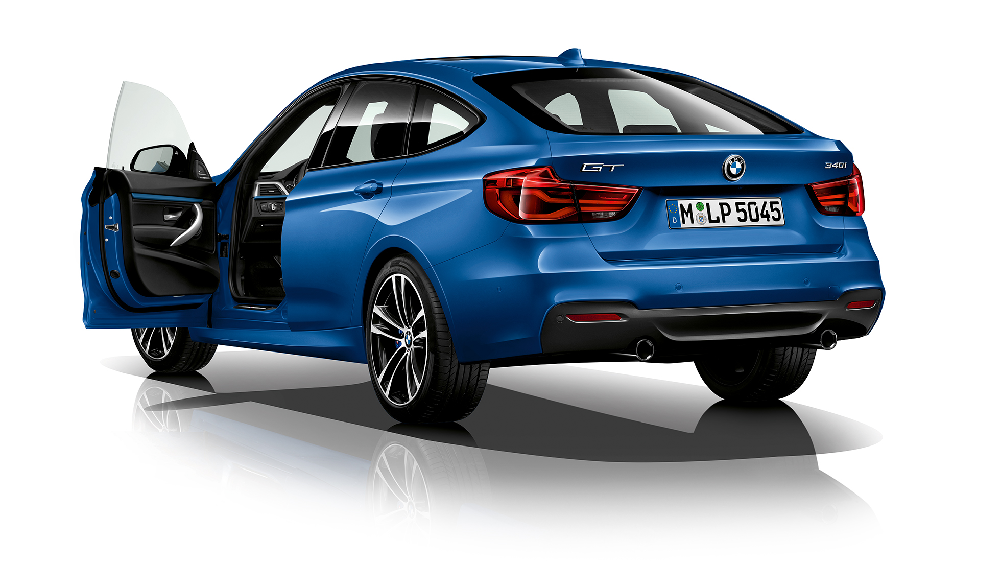 BMW Serie 3 Gran Turismo, Versione M Sport, ripresa posteriore a tre quarti BMW Serie 3 Gran Turismo, Versione M Sport, ripresa posteriore a tre quarti