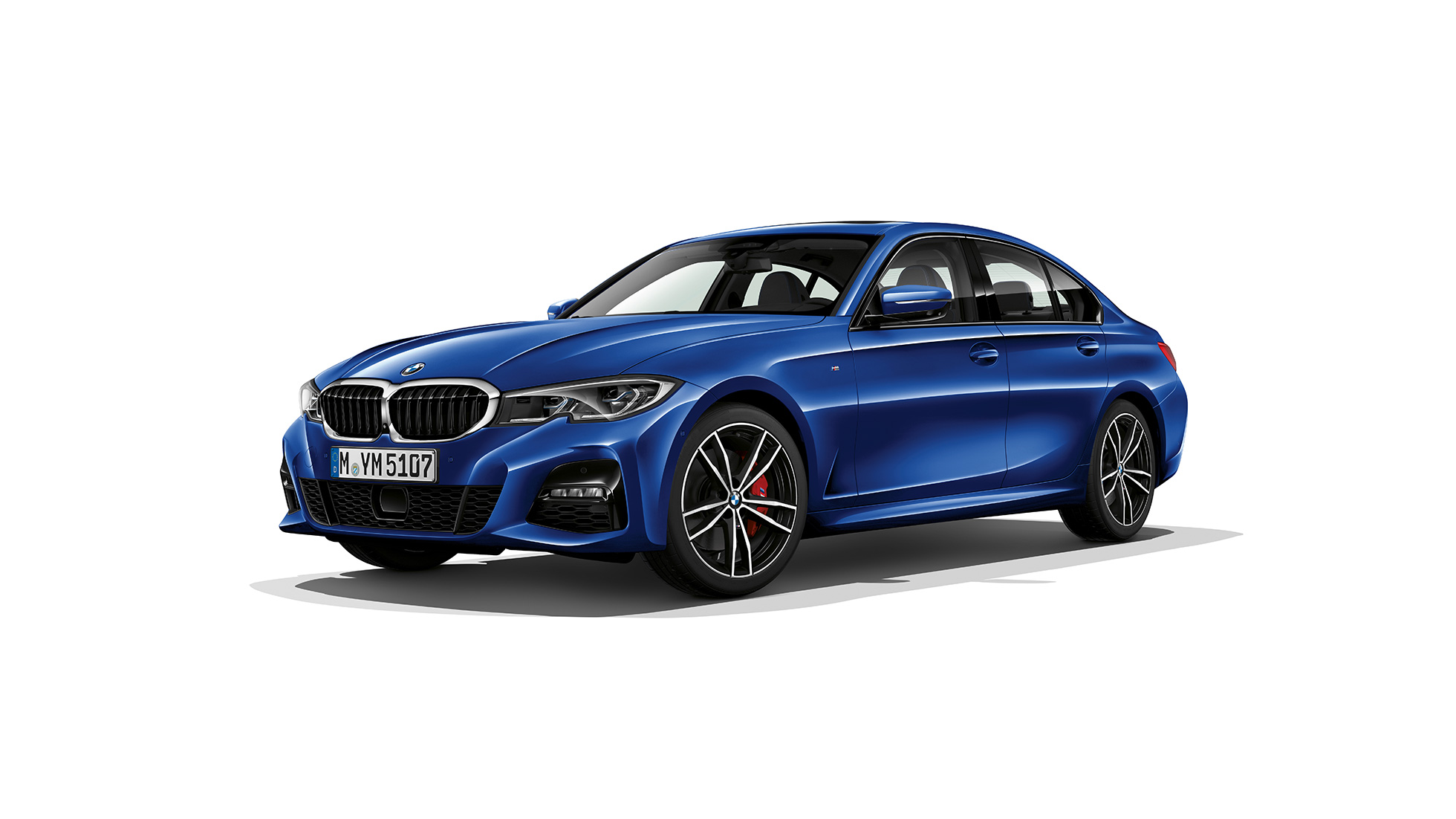 BMW Série 3 Berline, Modèle M Sport. G20 Vue de profil à l’arrêt de la BMW Série 3 Berline en Modèle M Sport. G20