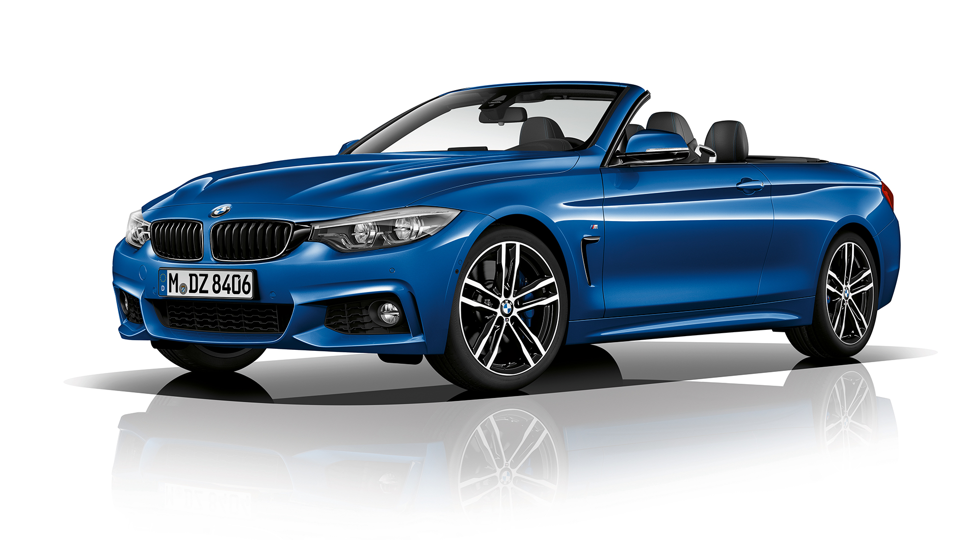 BMW Serie 4 Cabrio, Versione M Sport, ripresa frontale a tre quarti BMW Serie 4 Cabrio, Versione M Sport, ripresa frontale a tre quarti