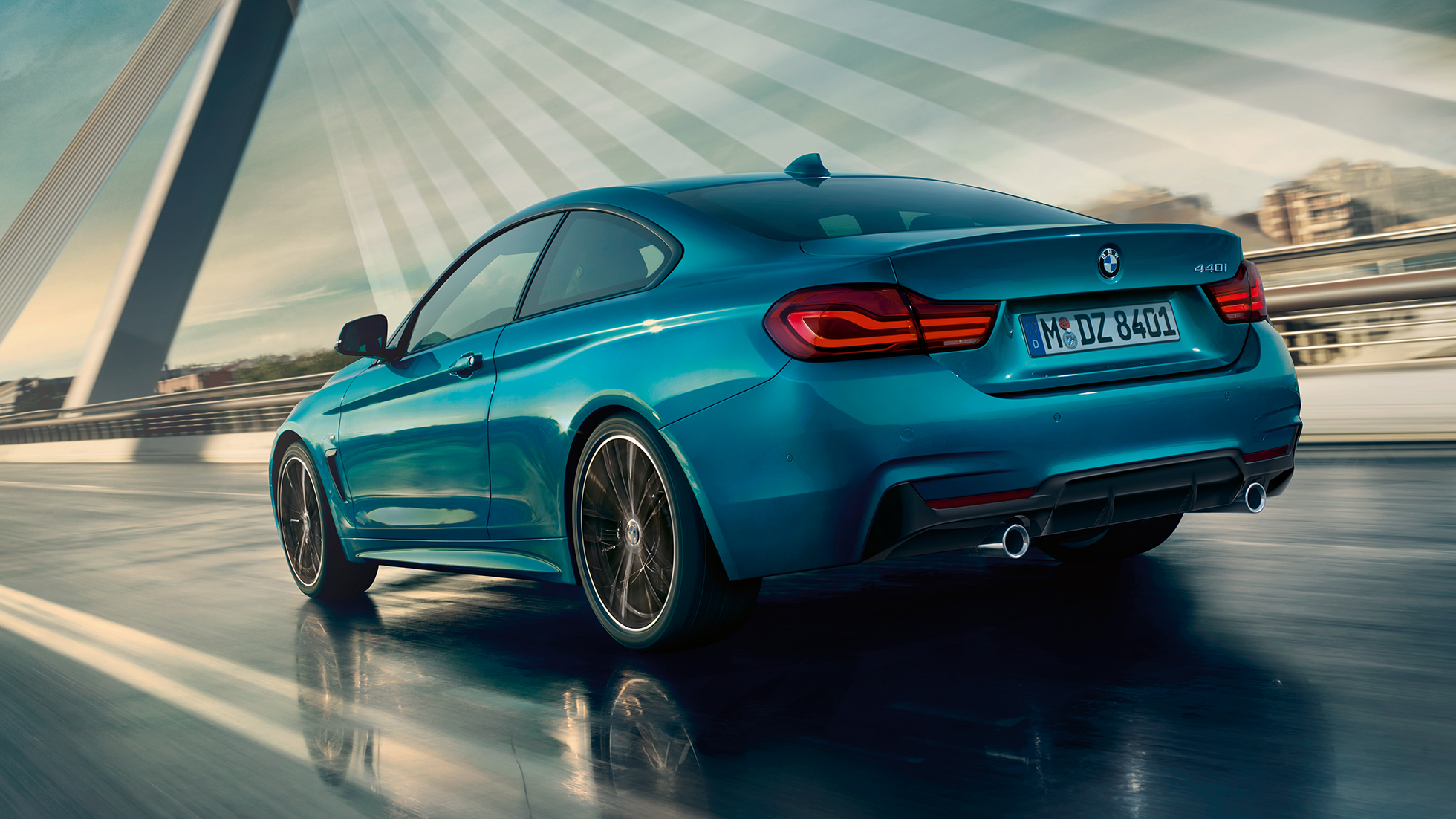 BMW Serie 4 Coupé, ripresa posteriore a tre quarti BMW Serie 4 Coupé, ripresa posteriore a tre quarti