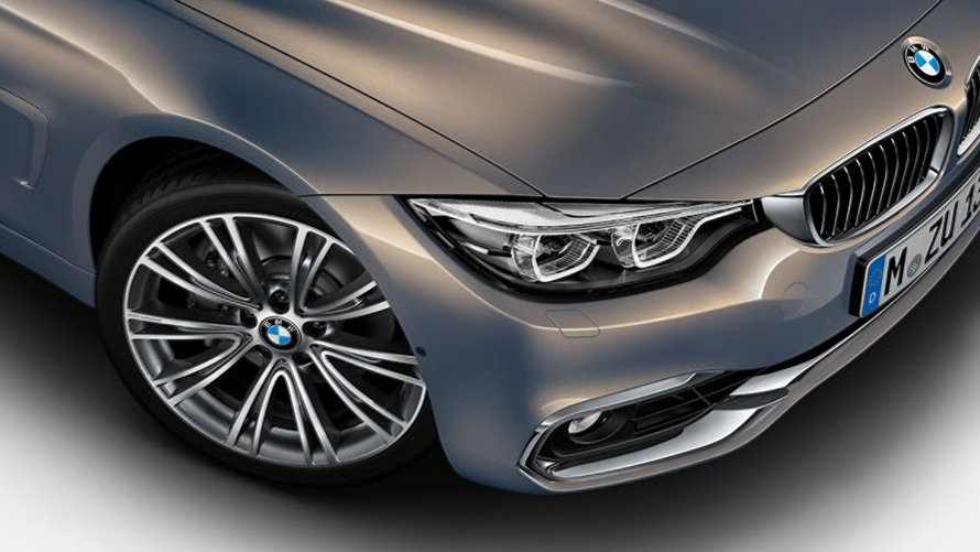 BMW 4er Gran Coupé BMW Individual Dreiviertel Seitschuss aus Vogelperspektive F36 BMW 4er Gran Coupé BMW Individual Dreiviertel Seitschuss aus Vogelperspektive F36