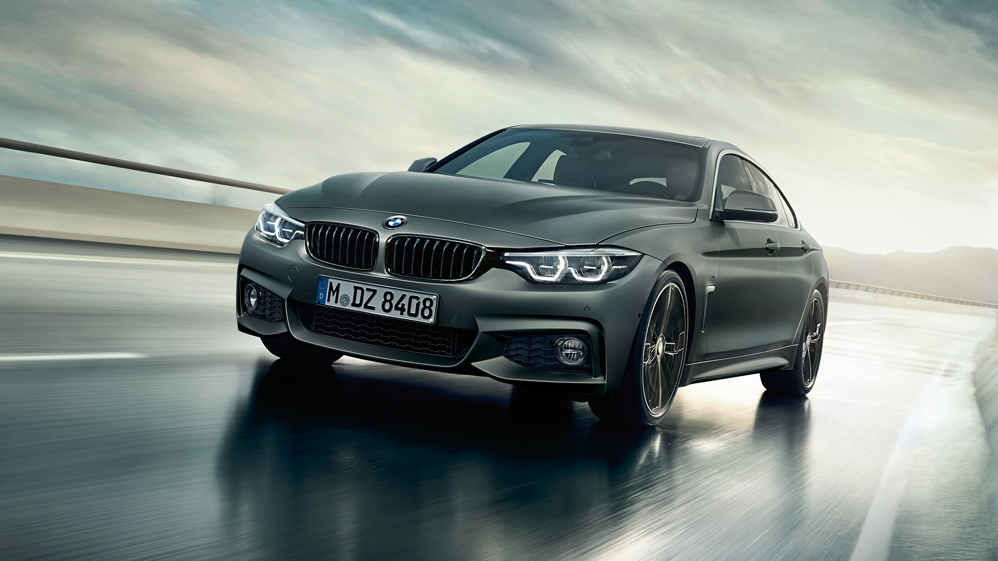 BMW 4er Gran Coupé, Frontaufnahme während der Fahrt F36 BMW 4er Gran Coupé, Frontaufnahme während der Fahrt F36