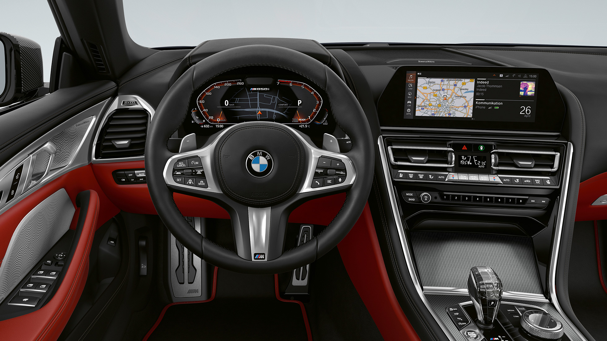 BMW M850i xDrive, Carbonschwarz metallic, poste de conduite avec volant M en cuir. G14 BMW M850i xDrive, Carbonschwarz metallic, poste de conduite avec volant M en cuir. G14