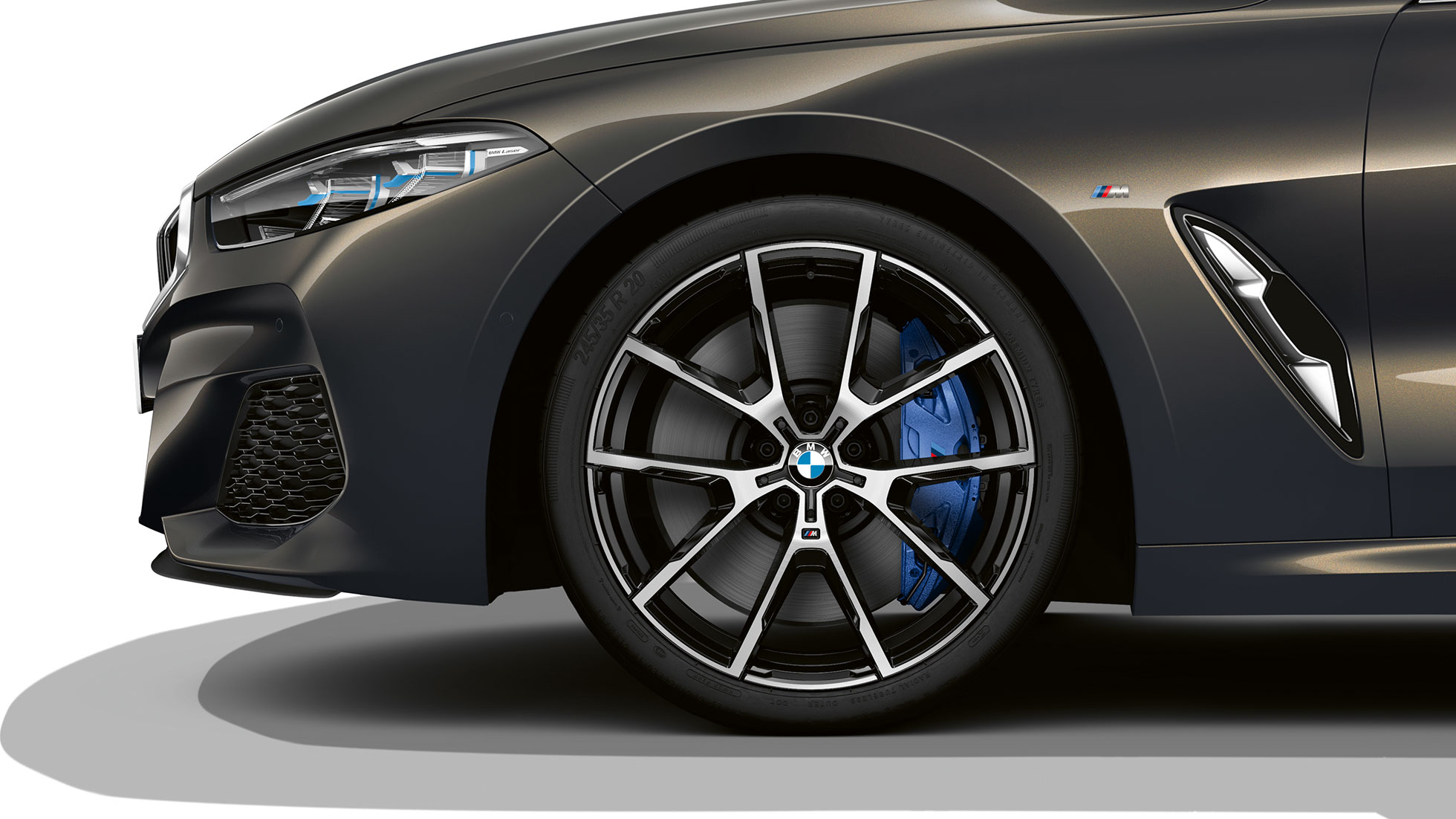 BMW M850i xDrive, Dravitgrau metallic, 20"-Leichtmetallräder Vielspeiche 728 M. BMW M850i xDrive, Dravitgrau metallic, 20"-Leichtmetallräder Y-Speiche 728 M.