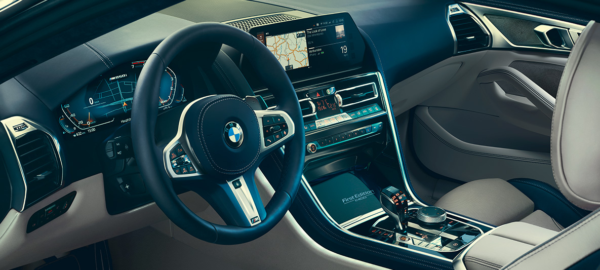 BMW M850i Coupé First Edition, area riservata al guidatore L’area riservata al guidatore della BMW M850i Coupé First Edition