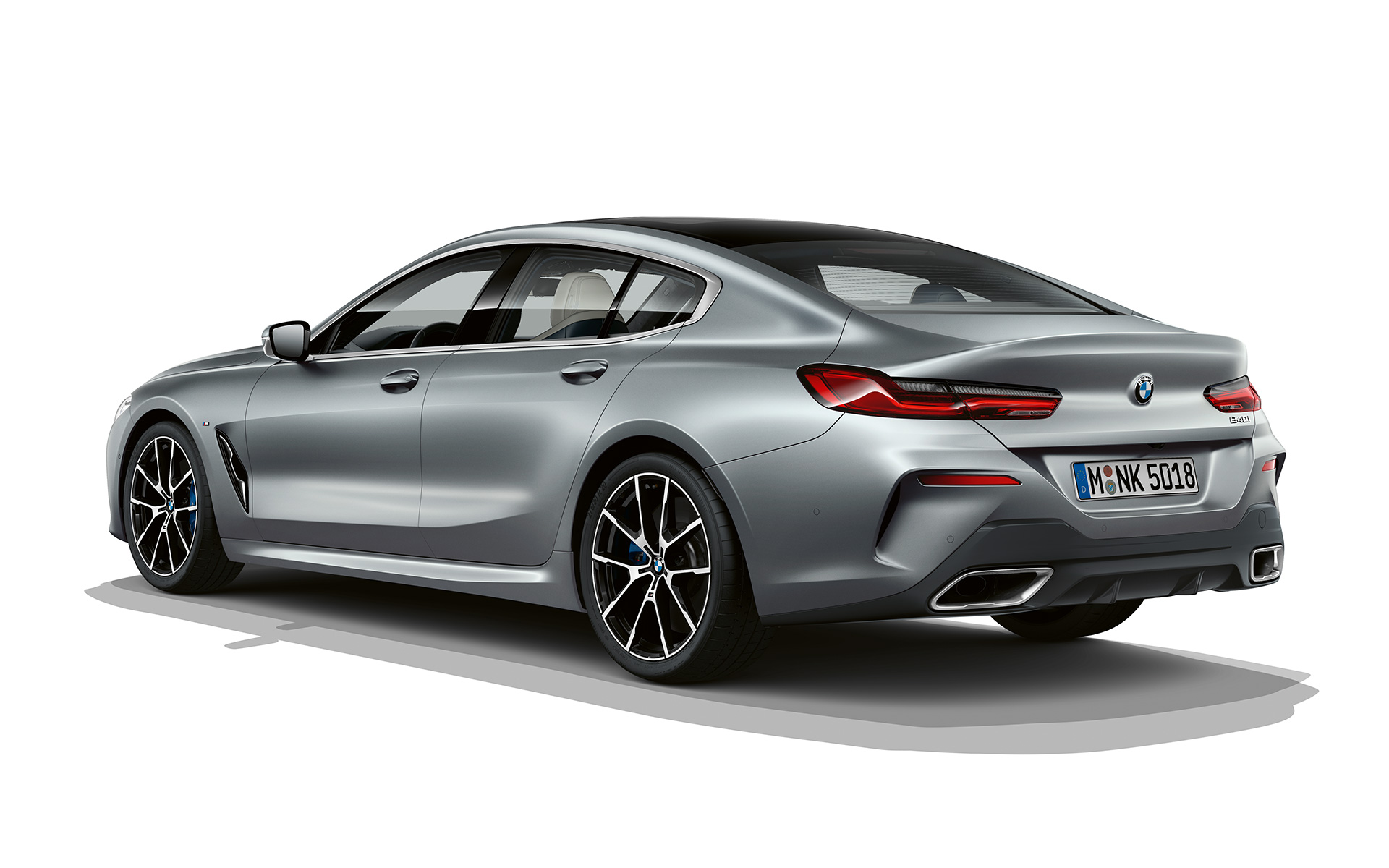 Frozen Temptation, vista posteriore a tre quarti G16 BMW Serie 8 Gran Coupé, Frozen Temptation, vista posteriore a tre quarti G16