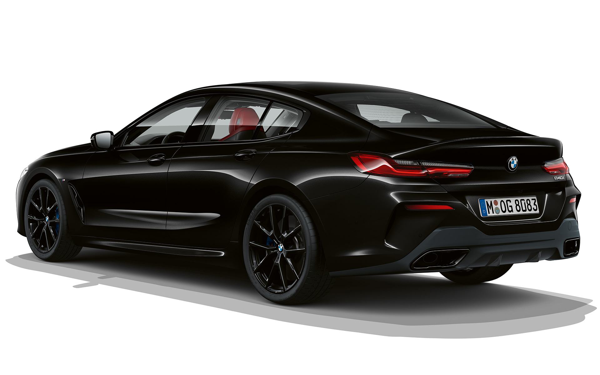 Dark Seduction, vista posteriore a tre quarti G16 BMW Serie 8 Gran Coupé, Dark Seduction, vista posteriore a tre quarti G16