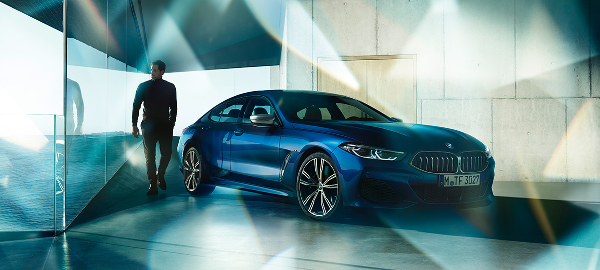 BMW Individual, vista anteriore a tre quarti G16 BMW Serie 8 Gran Coupé, BMW Individual, vista anteriore a tre quarti G16