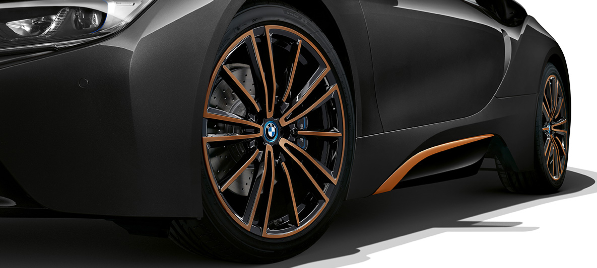 Jante en alliage léger en E-Copper, BMW i8 Roadster Ultimate Sophisto Edition Jante en alliage léger en E-Copper, BMW i8 Roadster Ultimate Sophisto Edition, extérieur