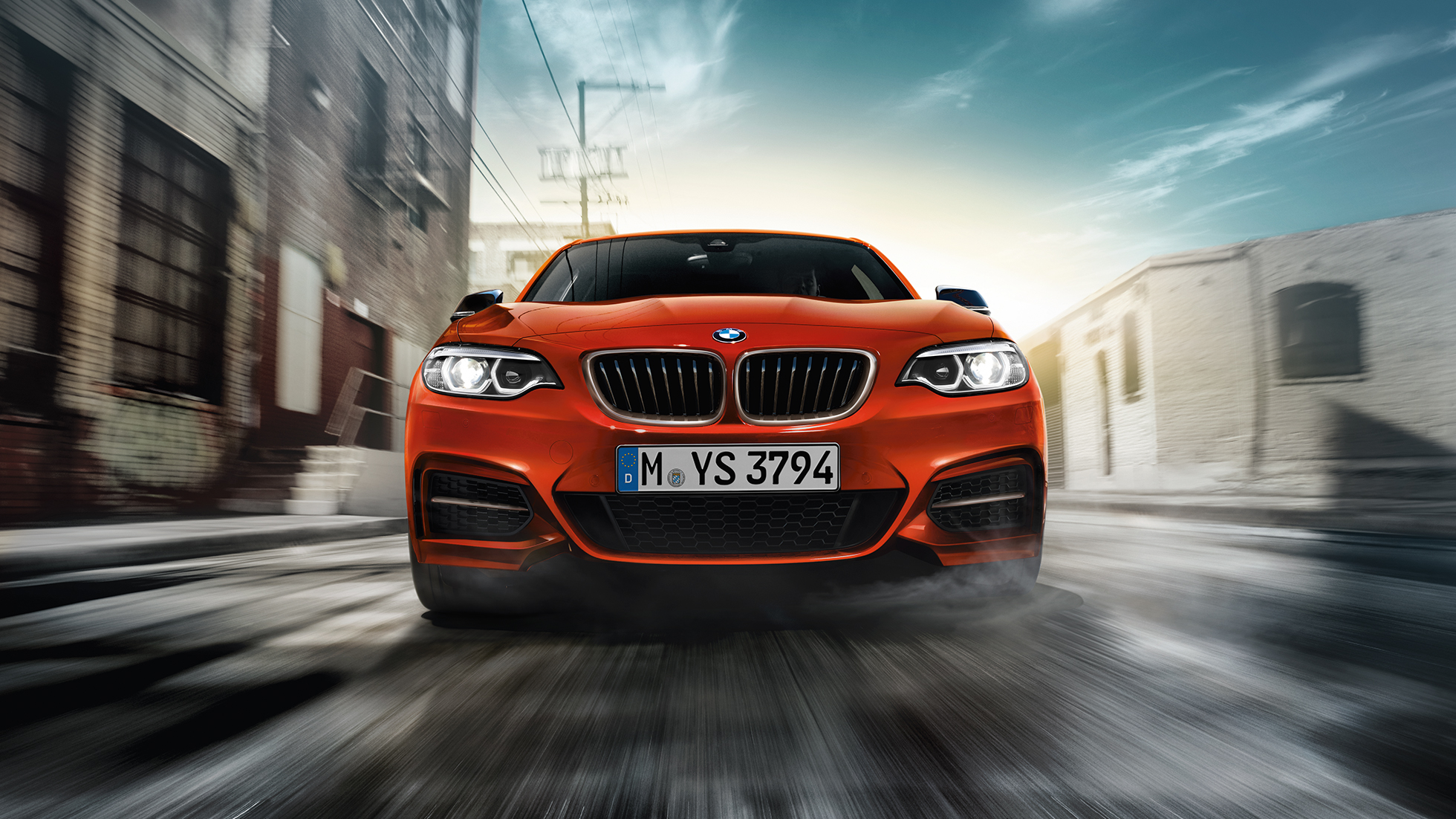 Frontdesign BMW M240i Coupé F22 Frontdesign BMW M240i Coupé F22 2017 Sunset Orange metallic Frontansicht