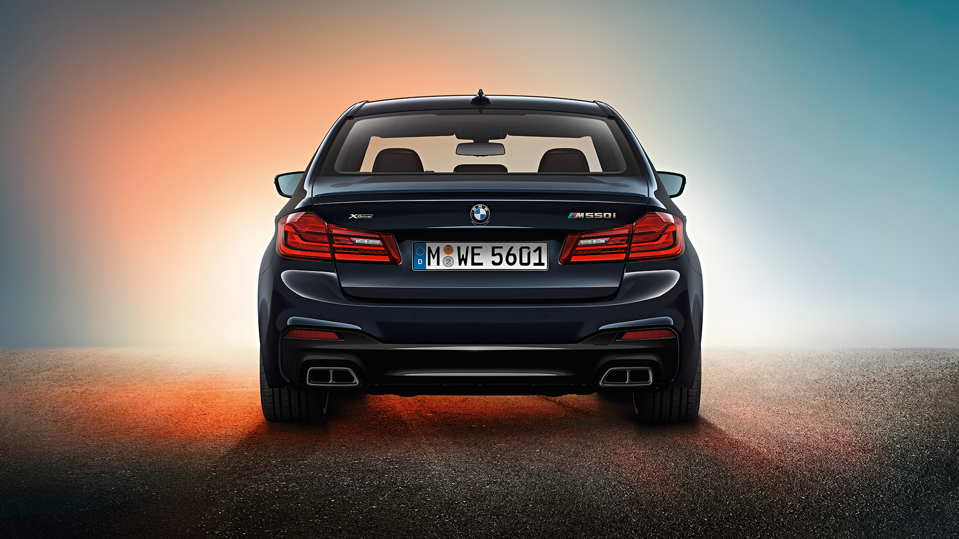 Heckdesign. BMW M550i und BMW M550d Design Heckansicht.