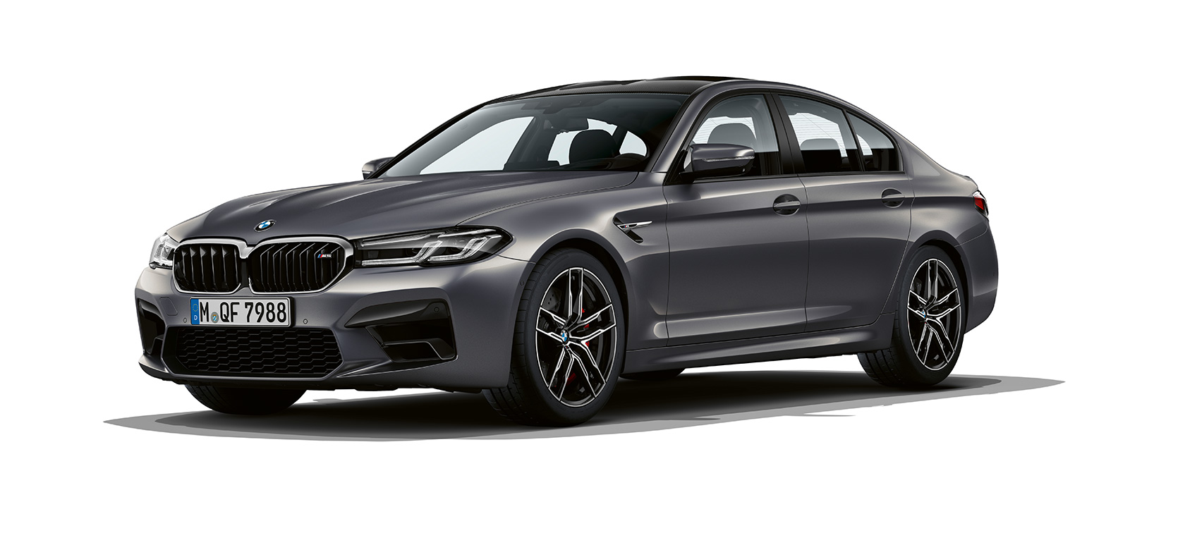 BMW M5 F90 2020 Dreiviertel-Frontansicht BMW M5 F90 LCI Facelift 2020 Brands Hatch Grau metallic Dreiviertel-Frontansicht