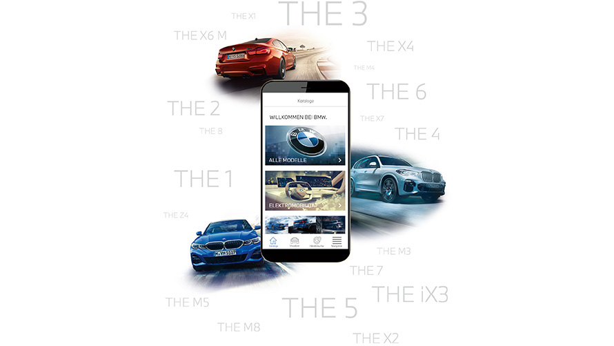 BMW Kataloge App BMW Kataloge App auf Smartphone