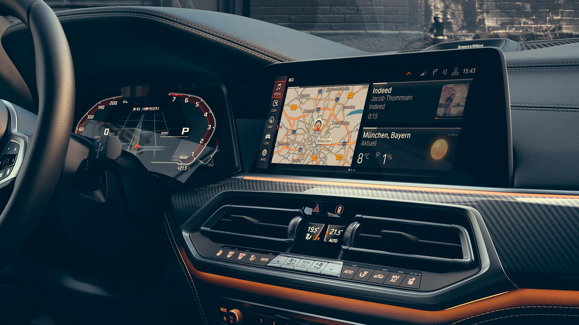 BMW X6 M50i, Cockpit BMW X6 M50i, Cockpit, fahrerorientiert