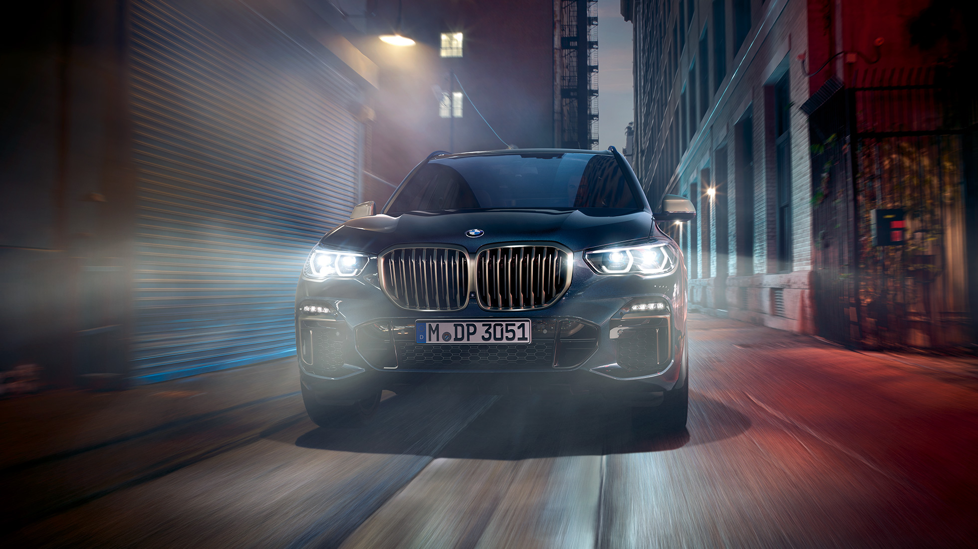 Calandra a doppio rene BMW BMW X5 M50i e M50d G05 Calandra a doppio rene BMW in Cerium Grey BMW X5 M50i e M50d G05 Carbon Black metallizzato vista frontale