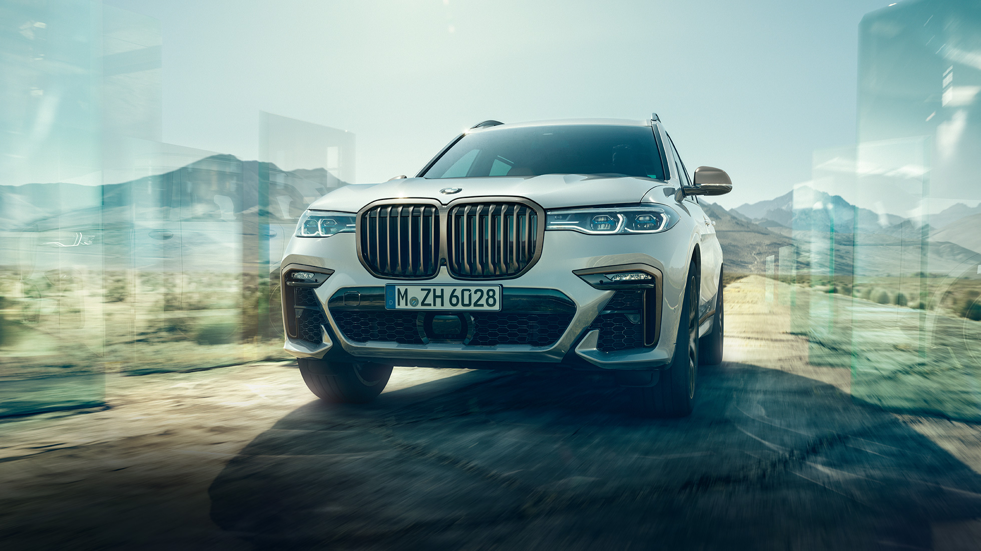BMW X7 M50d, Frontansicht G07 BMW X7 M50d in Mineralweiss, Frontansicht, G07, 2019