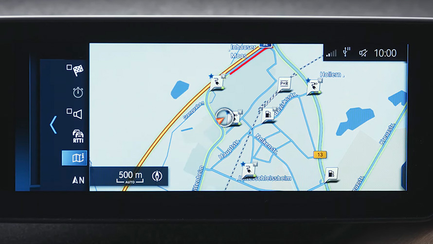 BMW hybride rechargeable Système de navigation BMW hybride rechargeable Système de navigation vue en gros plan