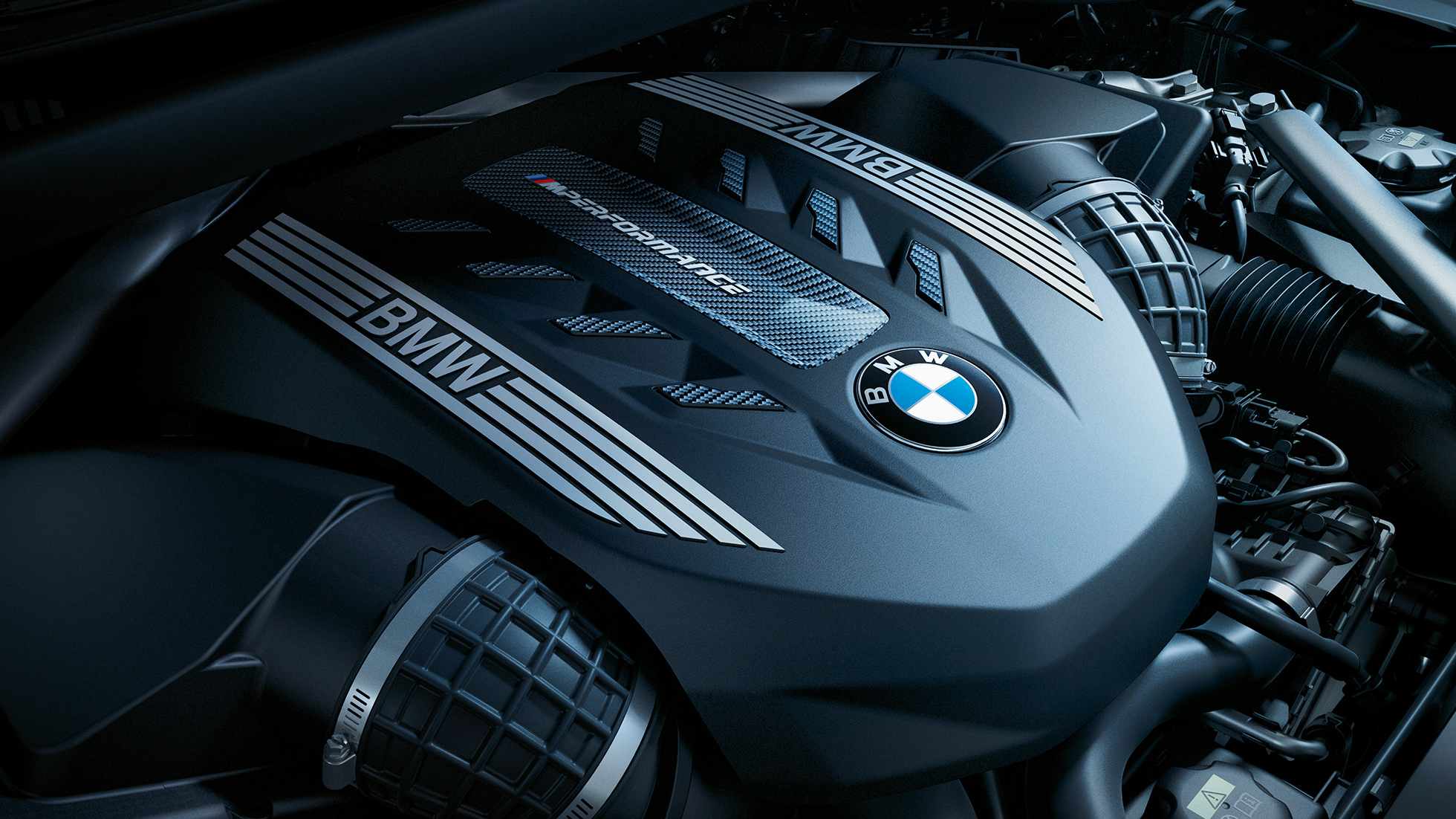 Motori della BMW X6. G06 Primo piano del motore della BMW X6 G06