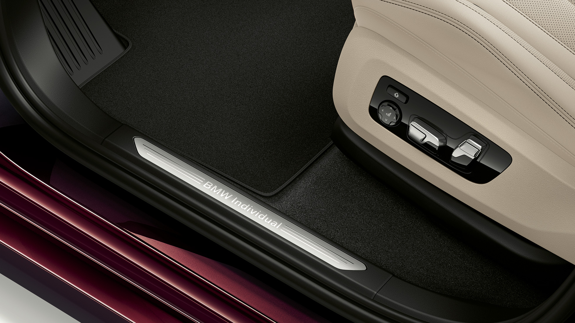 BMW X7, M Sportpaket Polster Design Nahaufnahme des Polster Designs des BMW X7 mit der Ausstattung des M Sportpaket