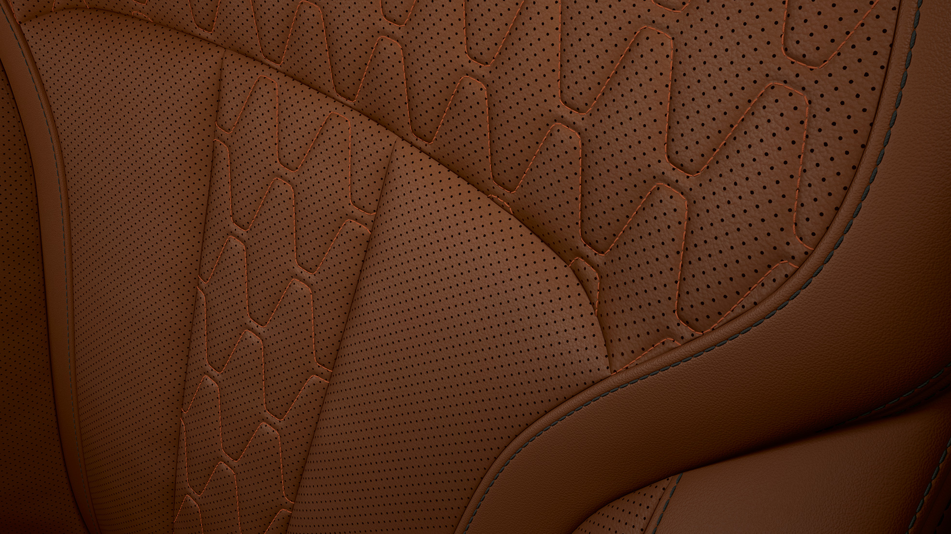 Nuova BMW X7 M50d polster design G07 Primo piano del design polster della Nuova BMW X7 con le caratteristiche della BMW X7 M50d G07