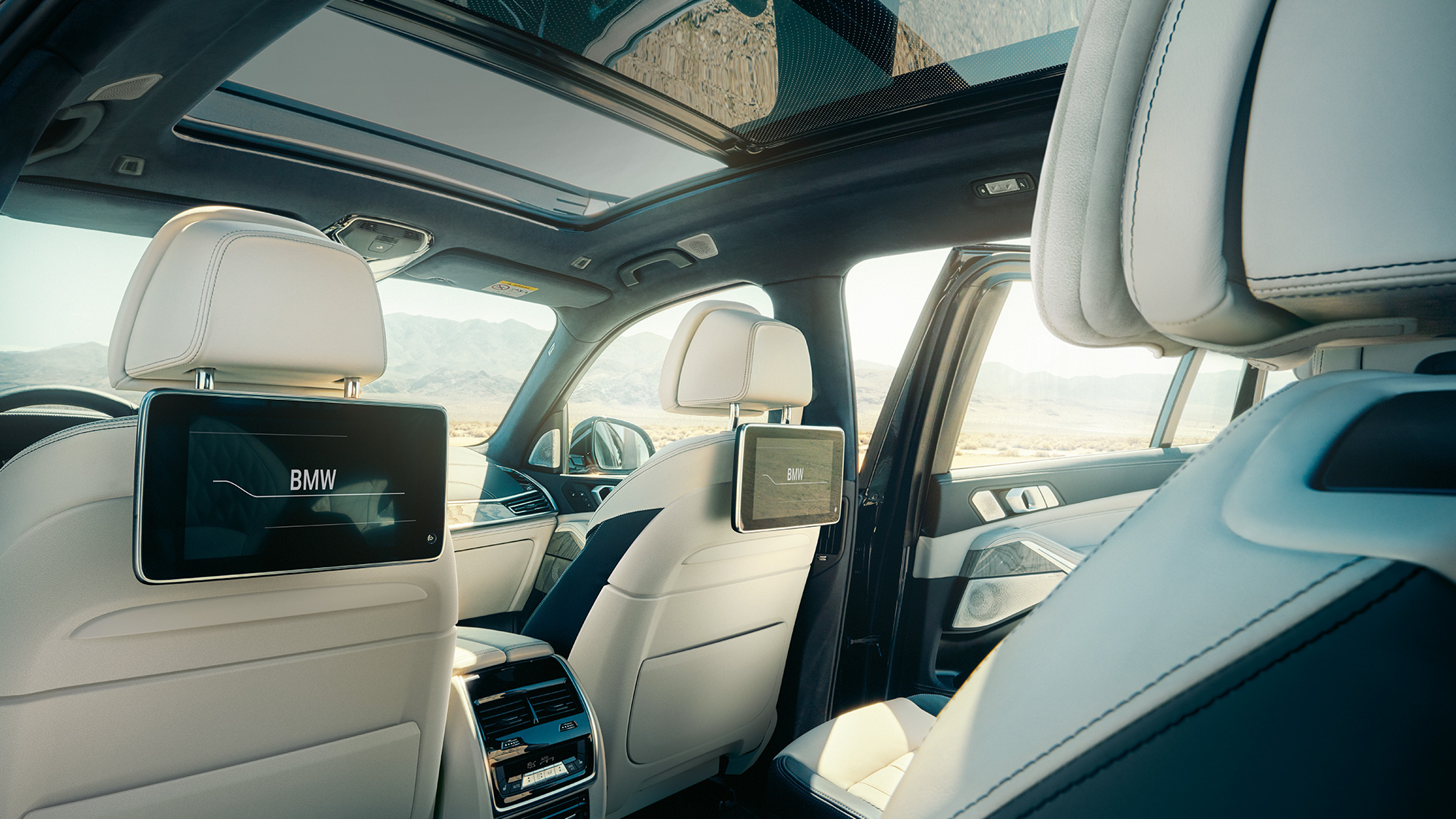 BMW X7 Interieur G07 BMW X7 Interieur: Perspektive aus der dritten Sitzreihe G07
