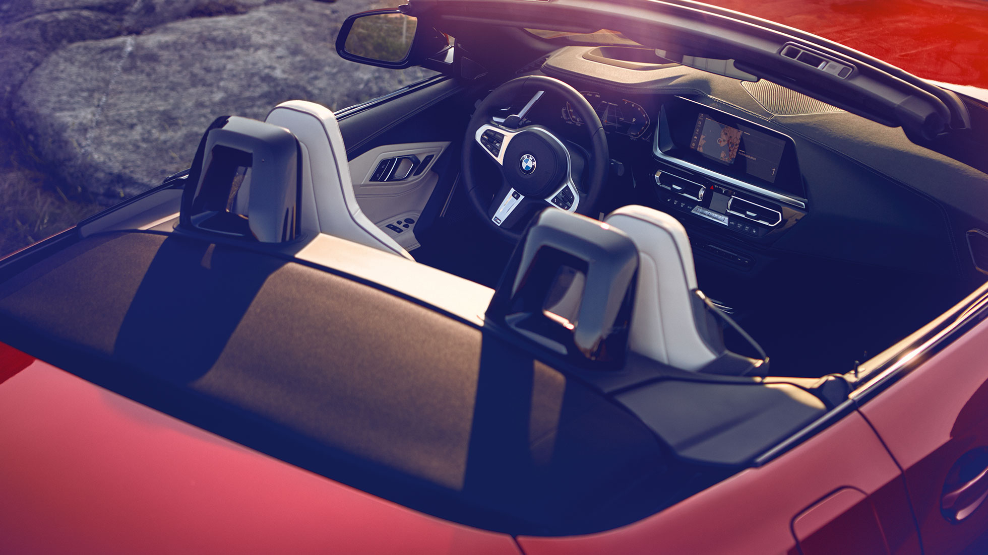 Sedili anteriori della BMW Z4 Roadster G29 Vista sui sedili anteriori della BMW Z4 Roadster G29