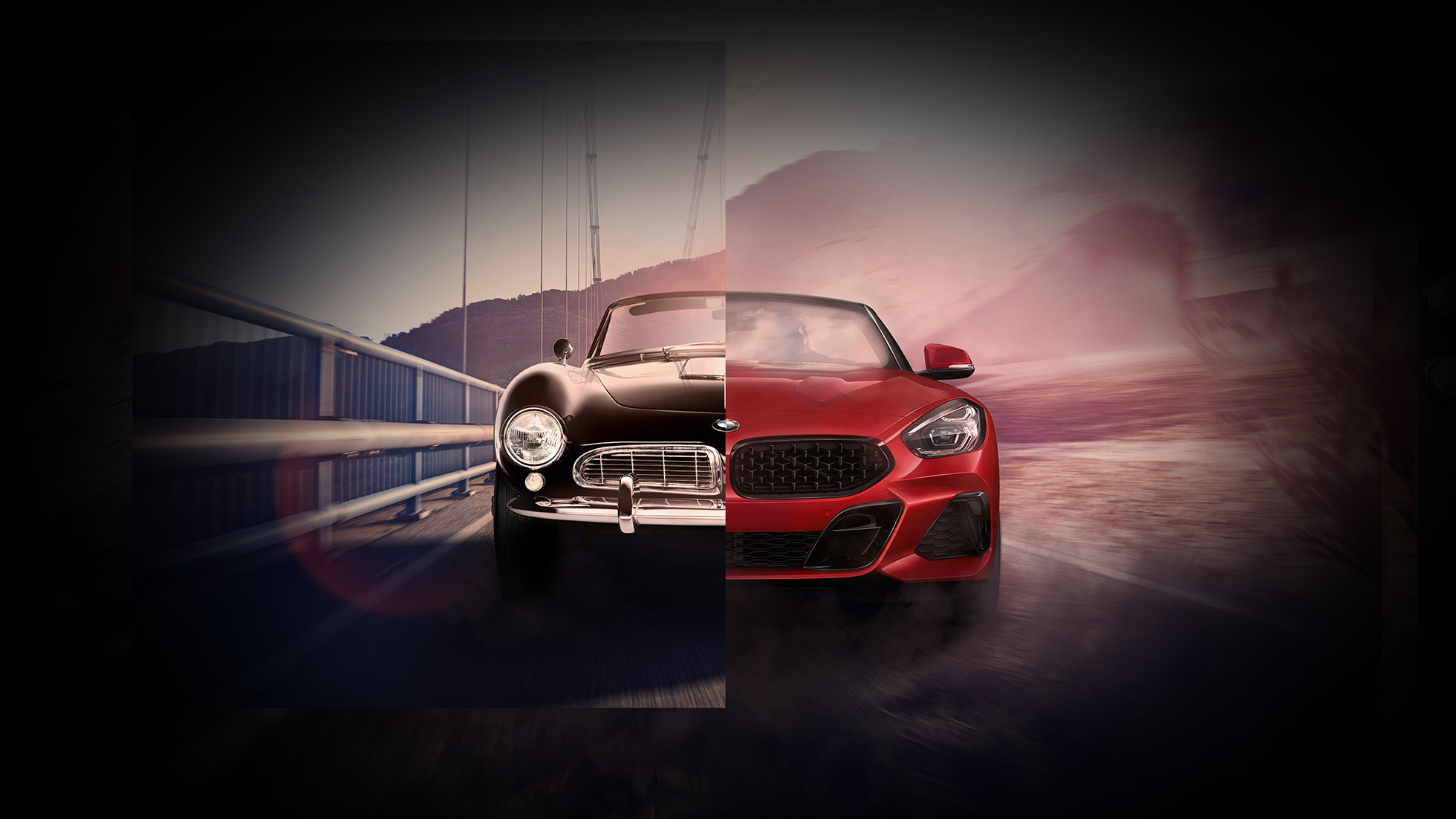 Schwarzer BMW 507 G29 Frontschuss eines schwarzen BMW 507 G29