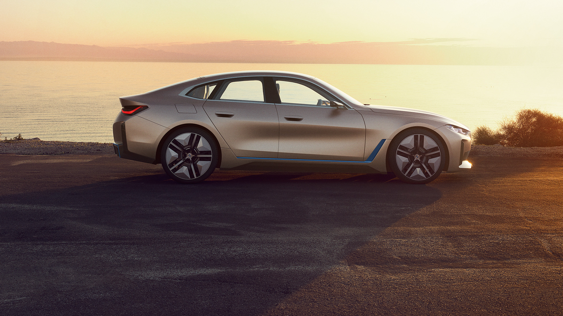 Esterni della BMW Concept i4 2020 G26 BMW Concept i4 2020 G26 auto elettrica, BMW Gran Coupé completamente elettrica Esterni