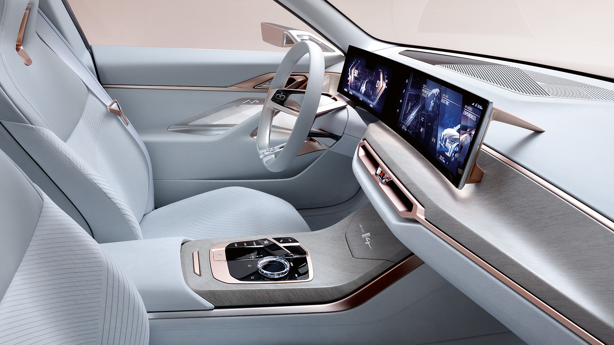 Interni 2 della BMW Concept i4 2020 G26 Interni 2 della BMW Concept i4 2020 G26 auto elettrica, BMW Gran Coupé completamente elettrica