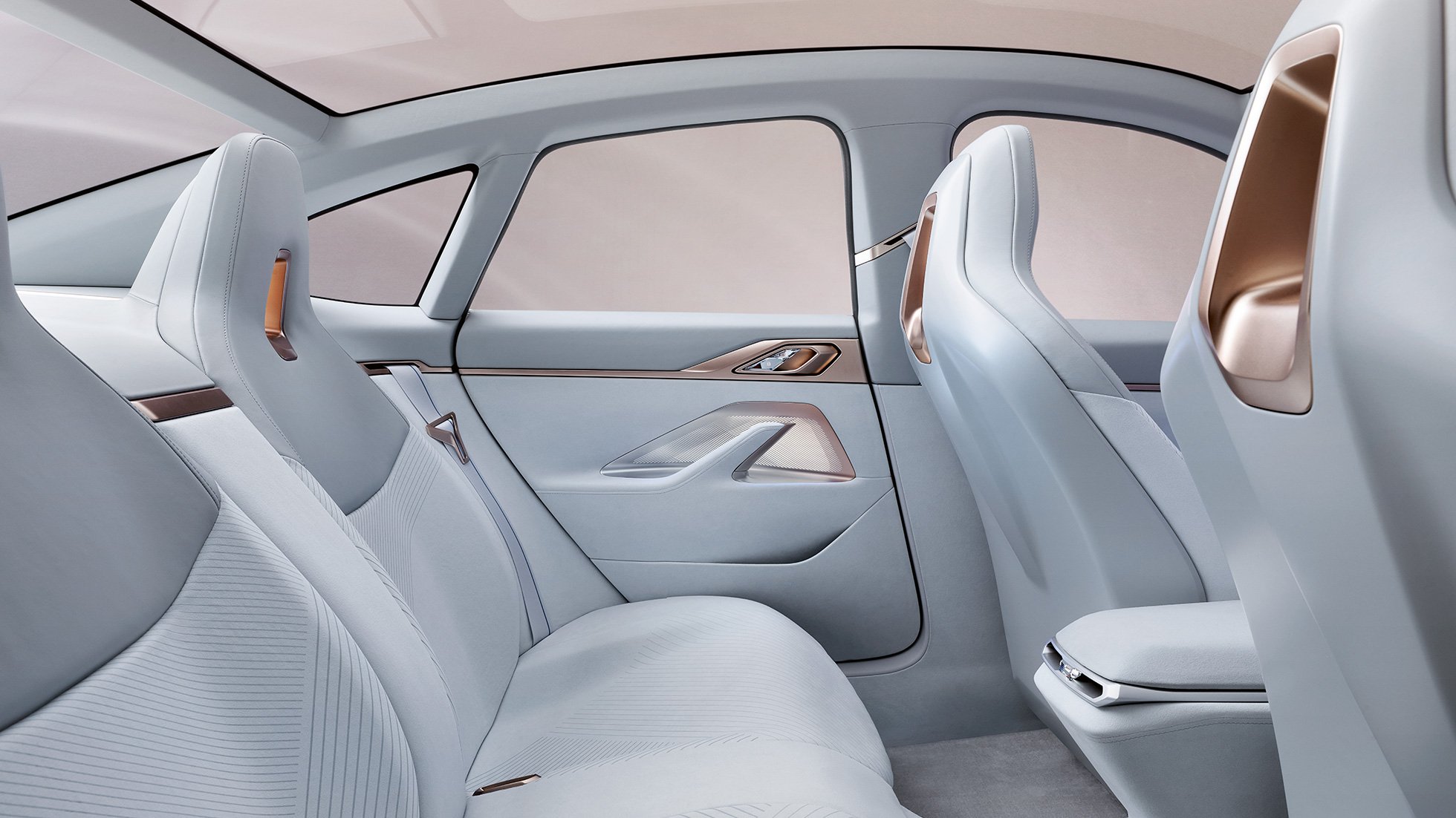Interni 3 della BMW Concept i4 2020 G26 Interni 3 della BMW Concept i4 2020 G26 auto elettrica, BMW Gran Coupé completamente elettrica
