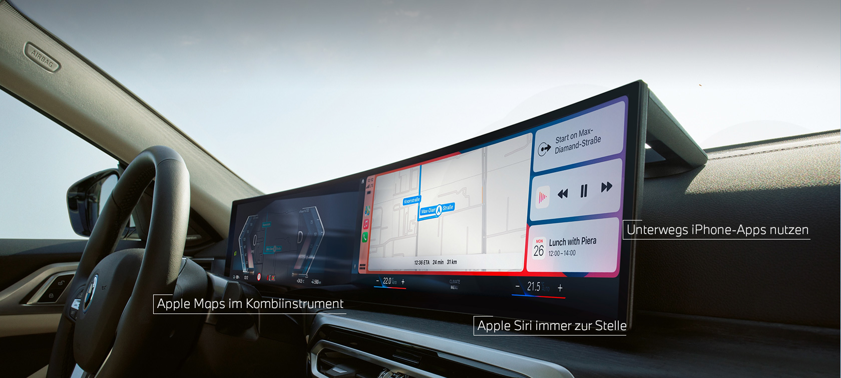 Apple CarPlay® Menü im BMW Curved Display Apple CarPlay® Menü im BMW Curved Display von BMW ConnectedDrive