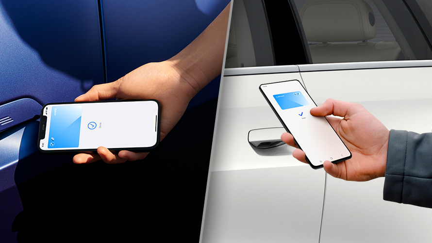 Apertura della vettura con BMW Digital Key Apertura della vettura tramite smartphone con BMW Digital Key e My BMW App
