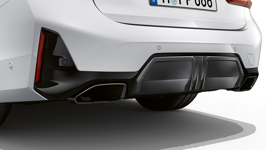 Diffusore posteriore Accessori BMW M Performance Primo piano del diffusore posteriore M Performance Accessori BMW M Performance