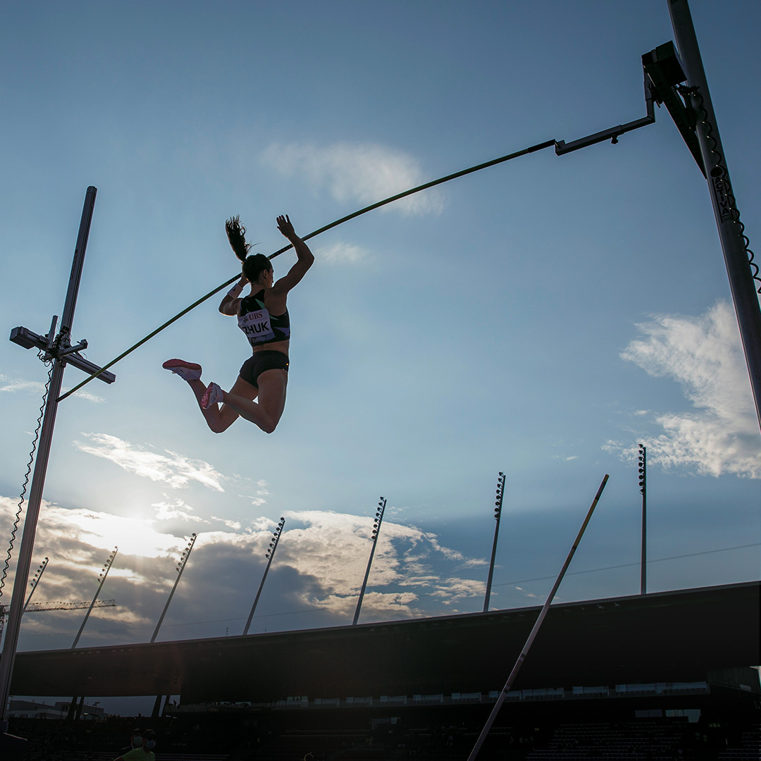 Weltklasse Zürich Leichtathletik/Hürdenlauf/Läufer/seitlich/Graben