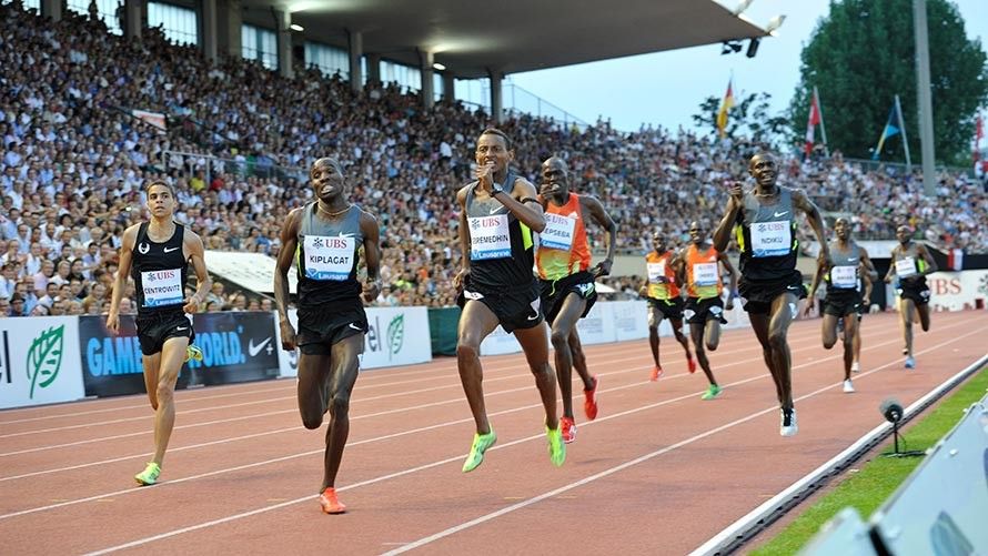 BMW Sport Events, Athletissima Lausanne Athletinnen laufen auf Rennbahn
