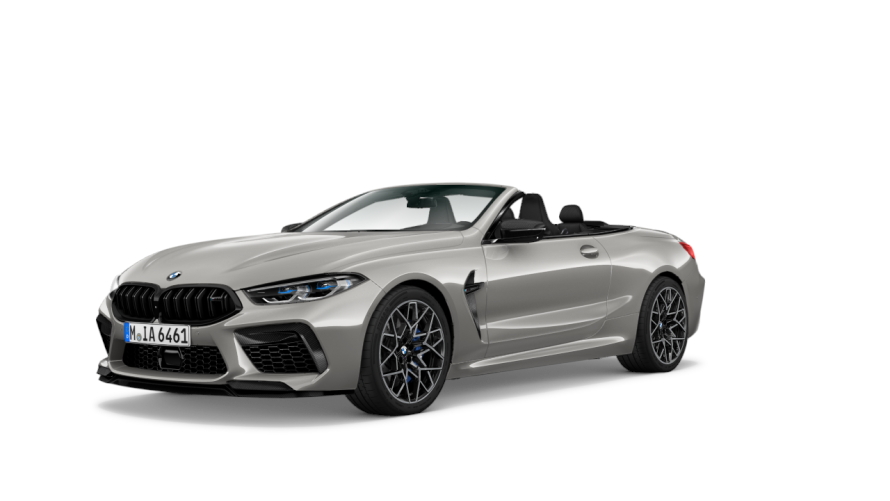 BMW M8 Cabriolet Studioaufnahme BMW M8 Cabriolet Studioaufnahme/M Donington Grau metallic/Dreiviertel-Frontansicht
