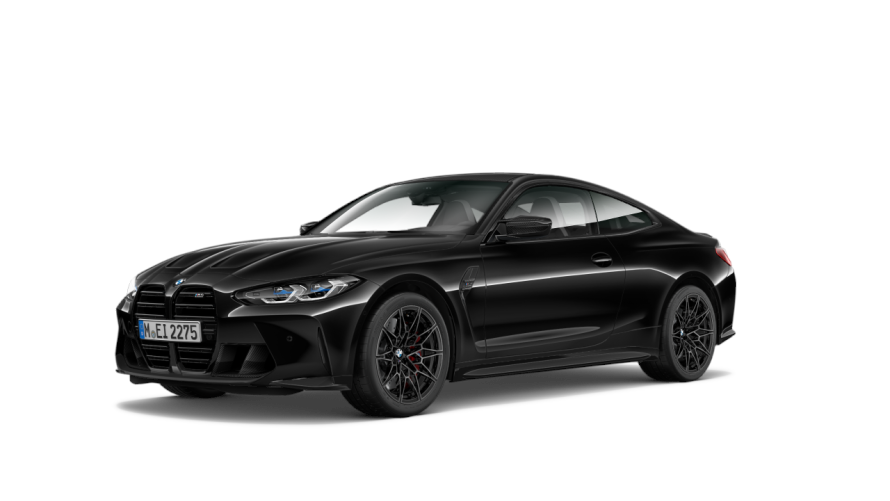 BMW M4 Competition M xDrive Coupé Studioaufnahme BMW M4 Competition M xDrive Coupé Studioaufnahme/Saphirschwarz metallic/Dreiviertel-Frontansicht