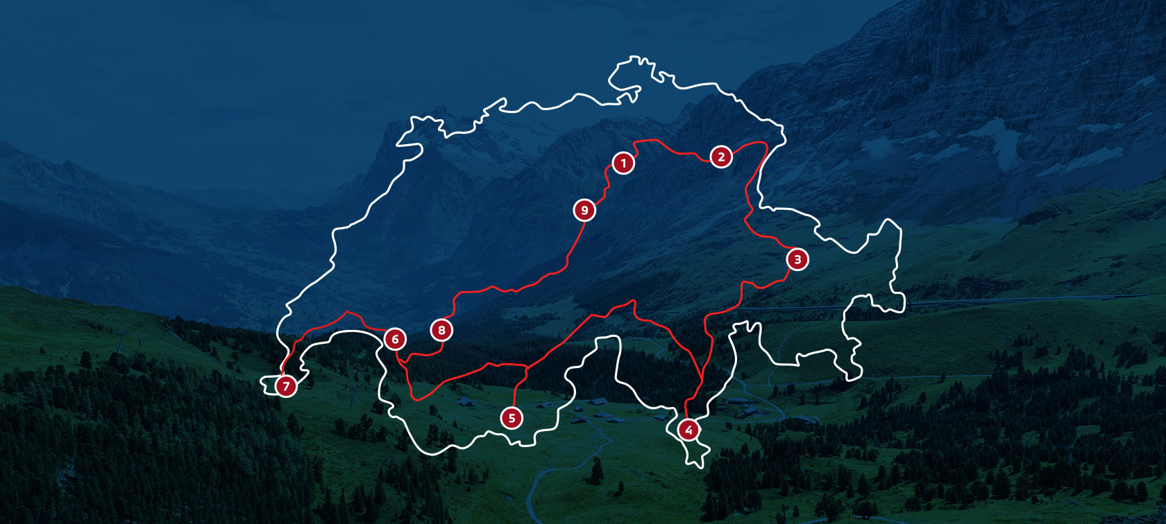 Karte der Schweiz BMW Grand Tour of Switzerland Karte der Schweiz BMW Grand Tour of Switzerland Naturlandschaft